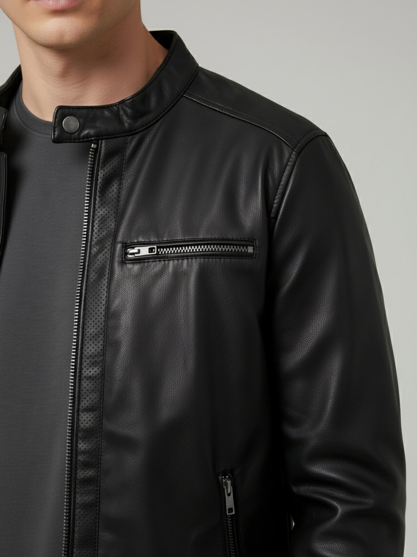 Celio* Men Black Solid Regular Fit Polyester Jackets