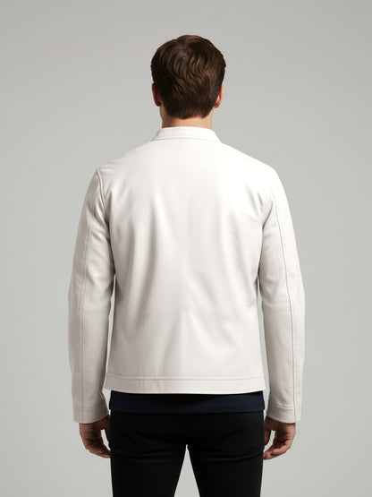 Celio* Men White Solid Regular Fit Polyester Jackets