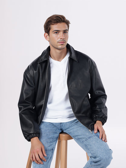 Celio* Men Black Solid Regular Fit Polyester Jackets