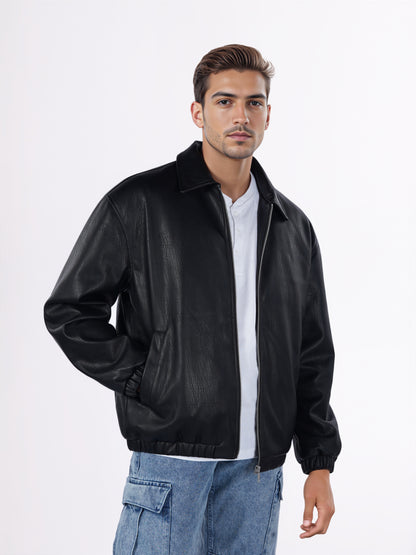 Celio* Men Black Solid Regular Fit Polyester Jackets