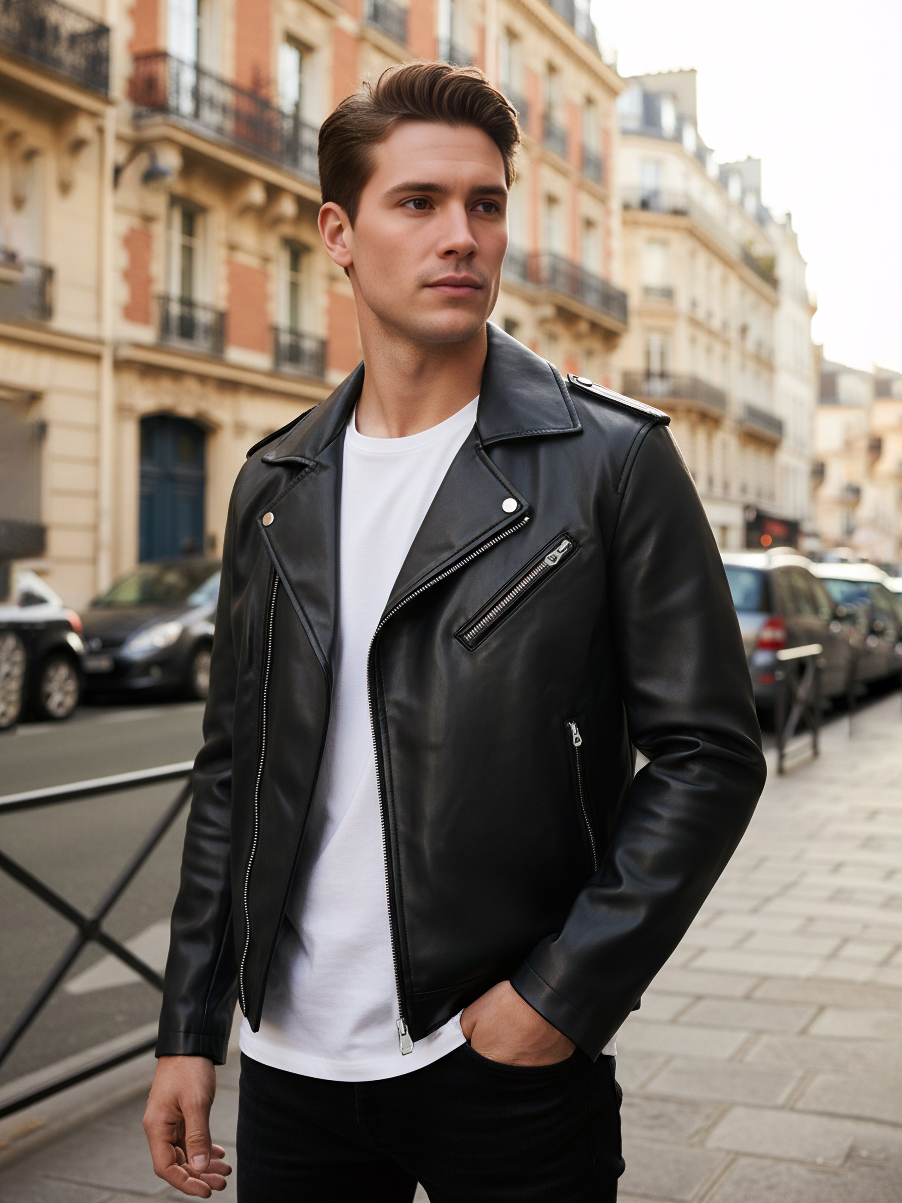 *Celio Men Black Solid Regular Fit Polyester Jackets