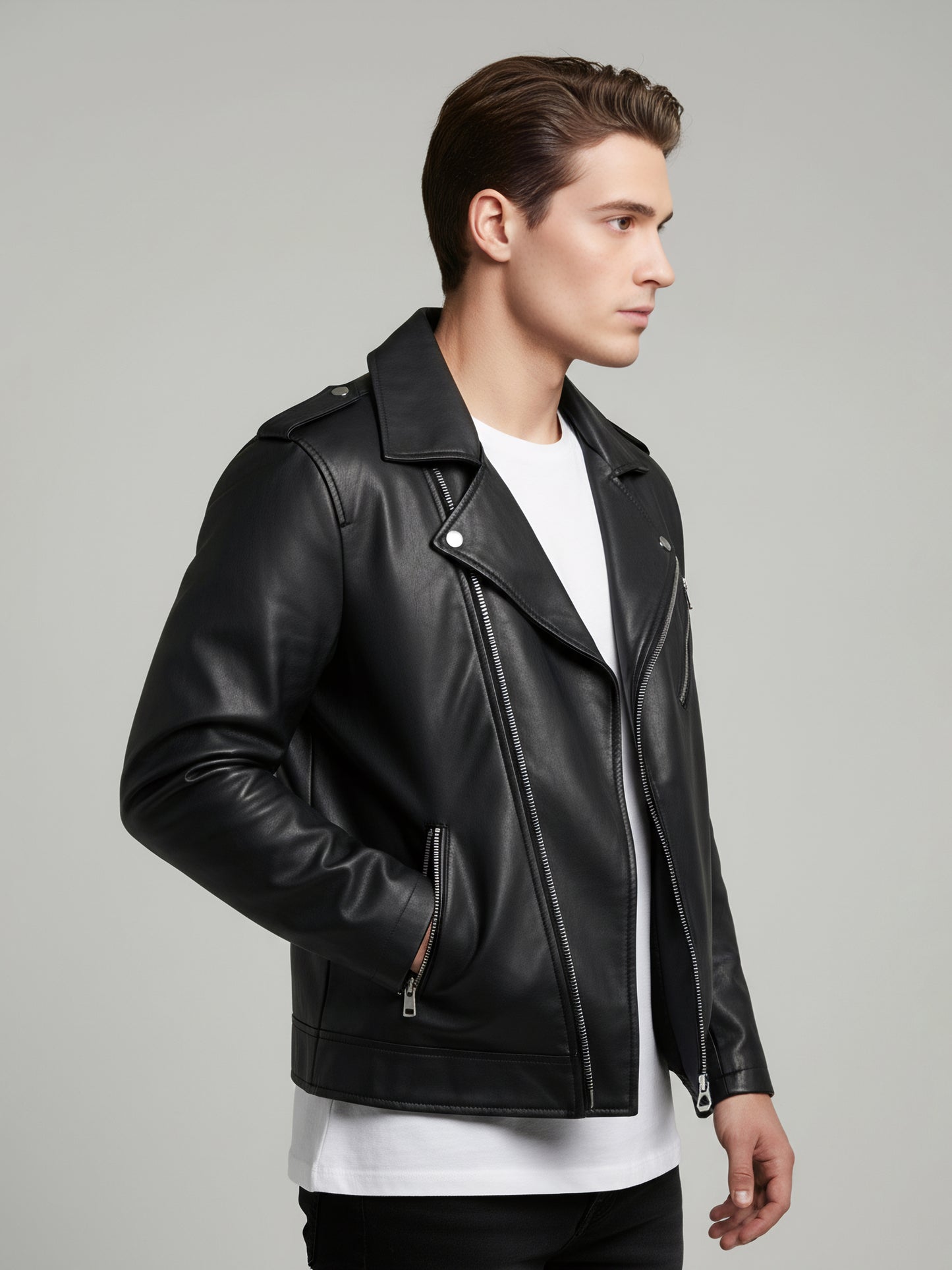 *Celio Men Black Solid Regular Fit Polyester Jackets