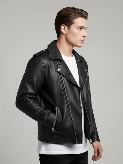 *Celio Men Black Solid Regular Fit Polyester Jackets