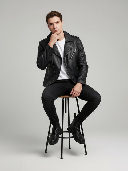 *Celio Men Black Solid Regular Fit Polyester Jackets