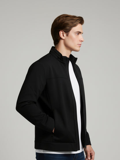 Celio Men Black Solid Regular Fit Polyester Jackets