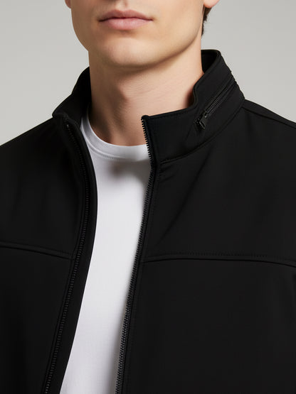 Celio Men Black Solid Regular Fit Polyester Jackets