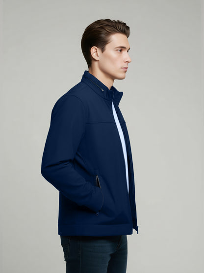 Celio* Men Blue Solid Regular Fit Polyester Jackets