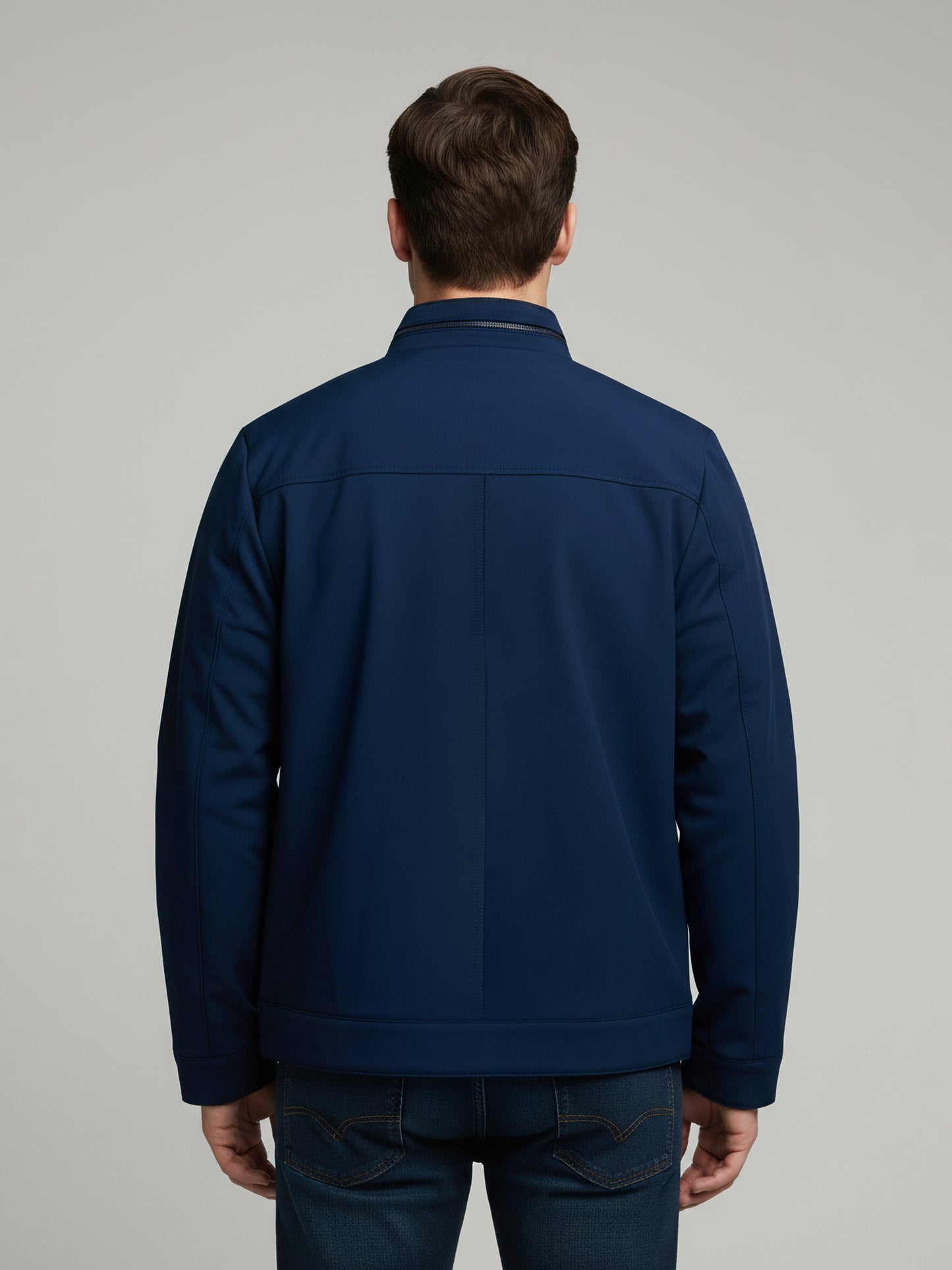 Celio* Men Blue Solid Regular Fit Polyester Jackets