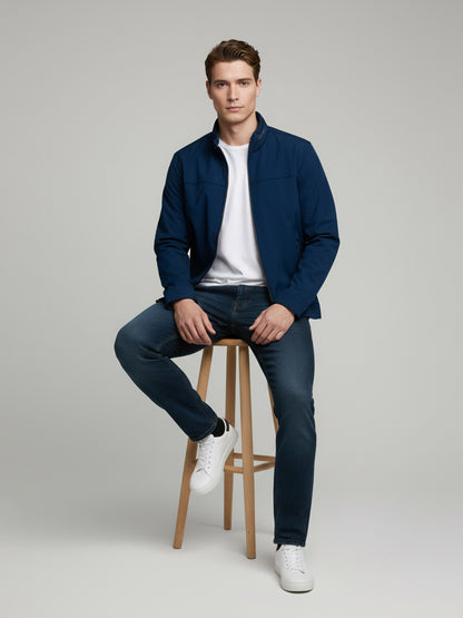 Celio* Men Blue Solid Regular Fit Polyester Jackets