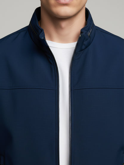 Celio* Men Blue Solid Regular Fit Polyester Jackets