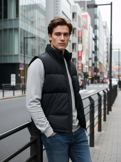 Celio* Men Black Solid Regular Fit Polyester Jackets