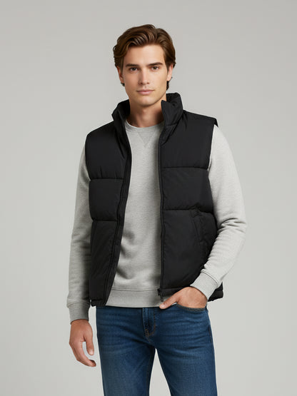 Celio* Men Black Solid Regular Fit Polyester Jackets