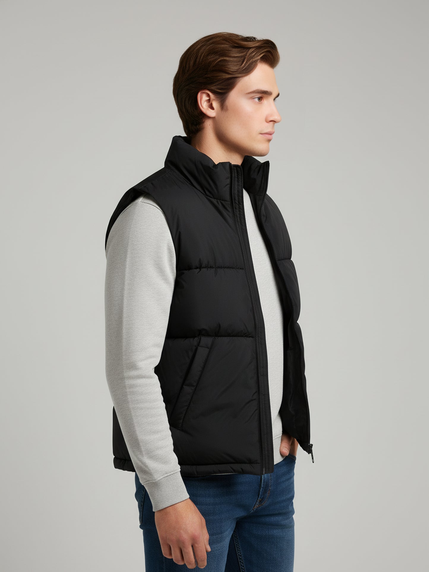 Celio* Men Black Solid Regular Fit Polyester Jackets