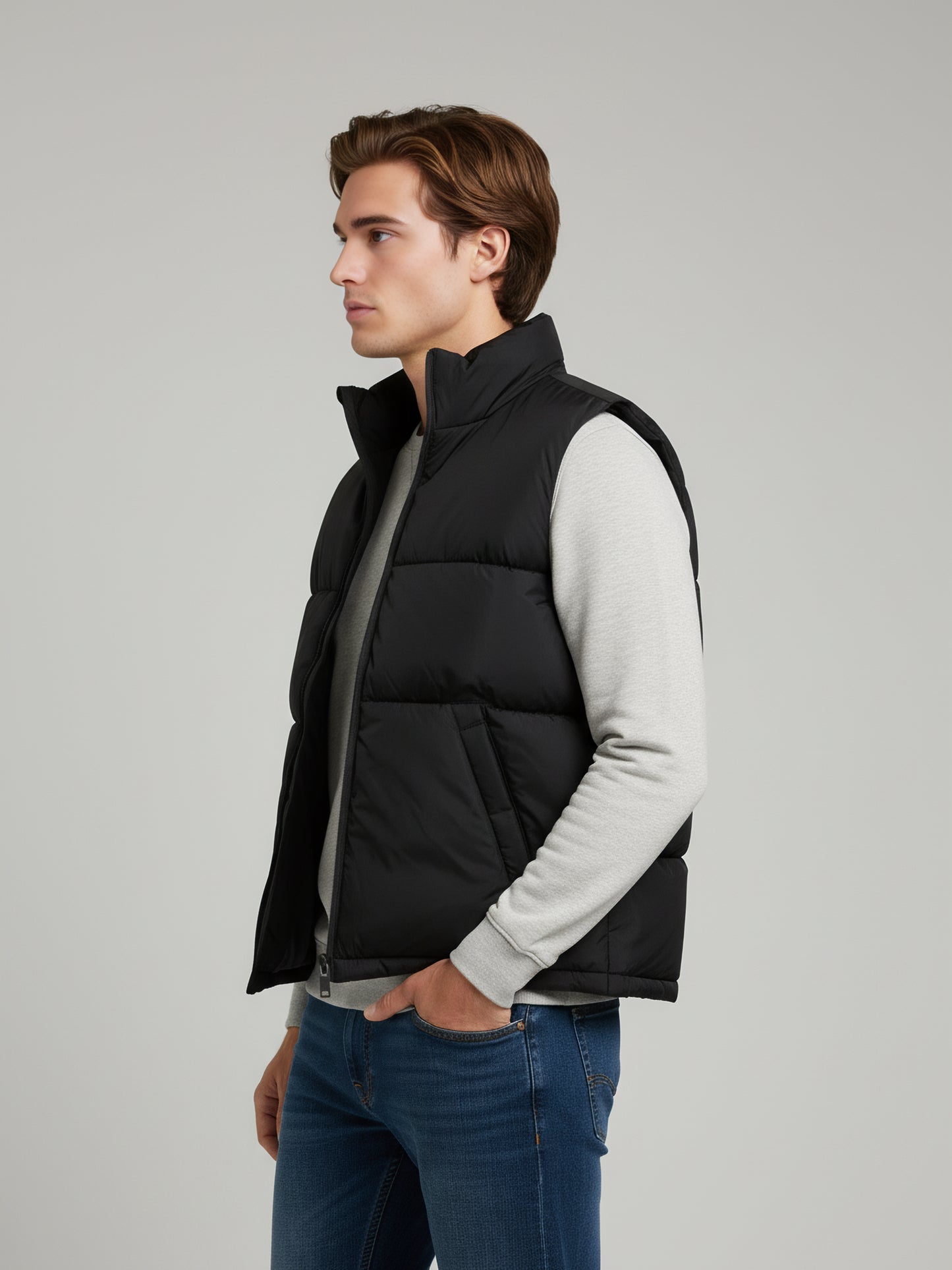 Celio* Men Black Solid Regular Fit Polyester Jackets