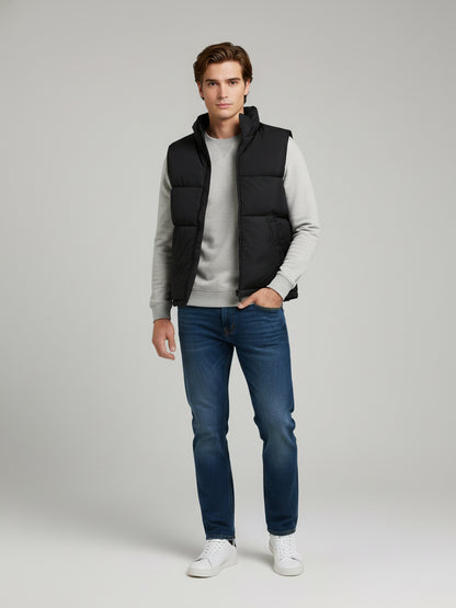 Celio* Men Black Solid Regular Fit Polyester Jackets