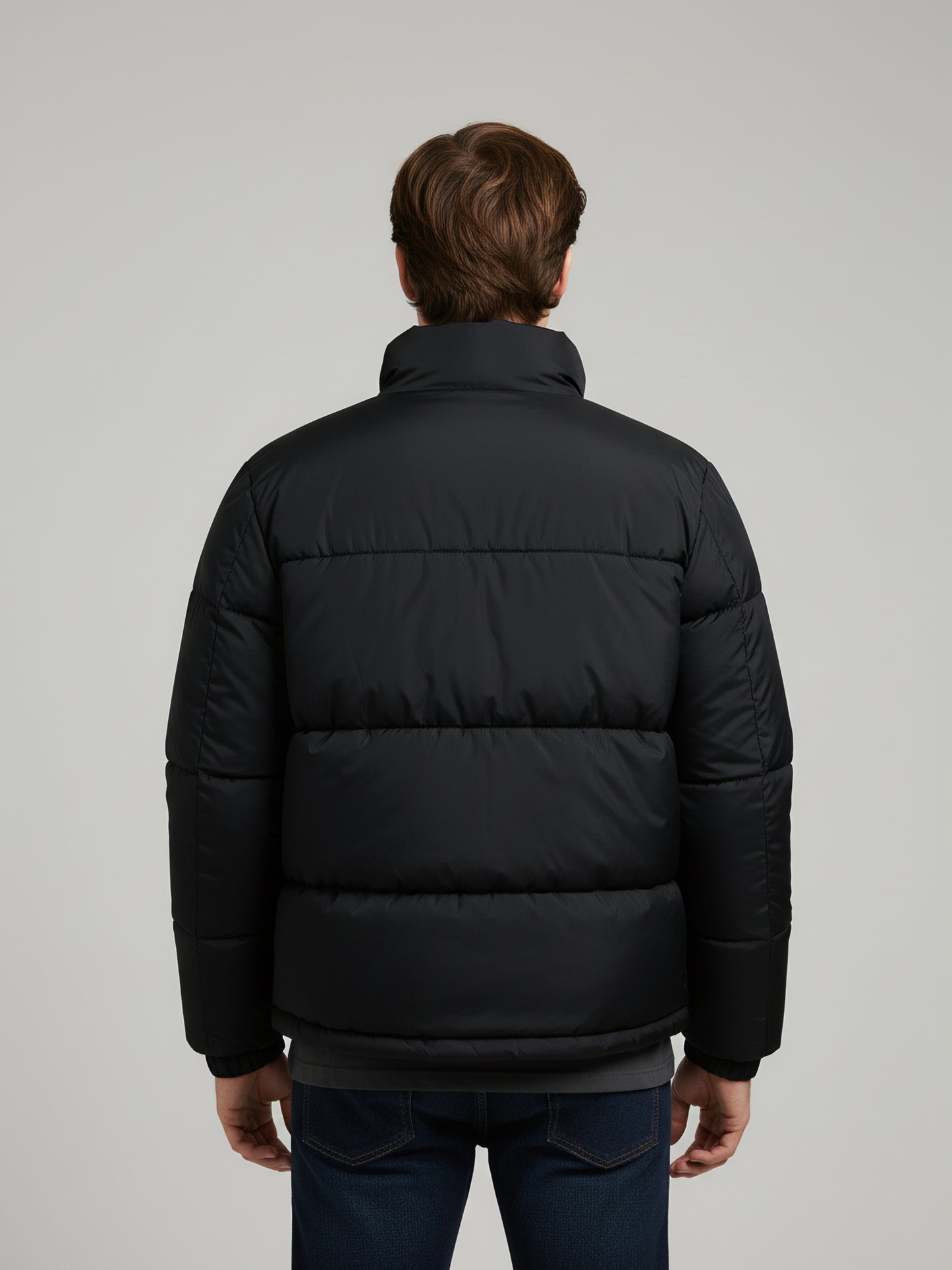 Celio* Men Black Solid Regular Fit Polyester Jackets