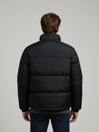 Celio* Men Black Solid Regular Fit Polyester Jackets