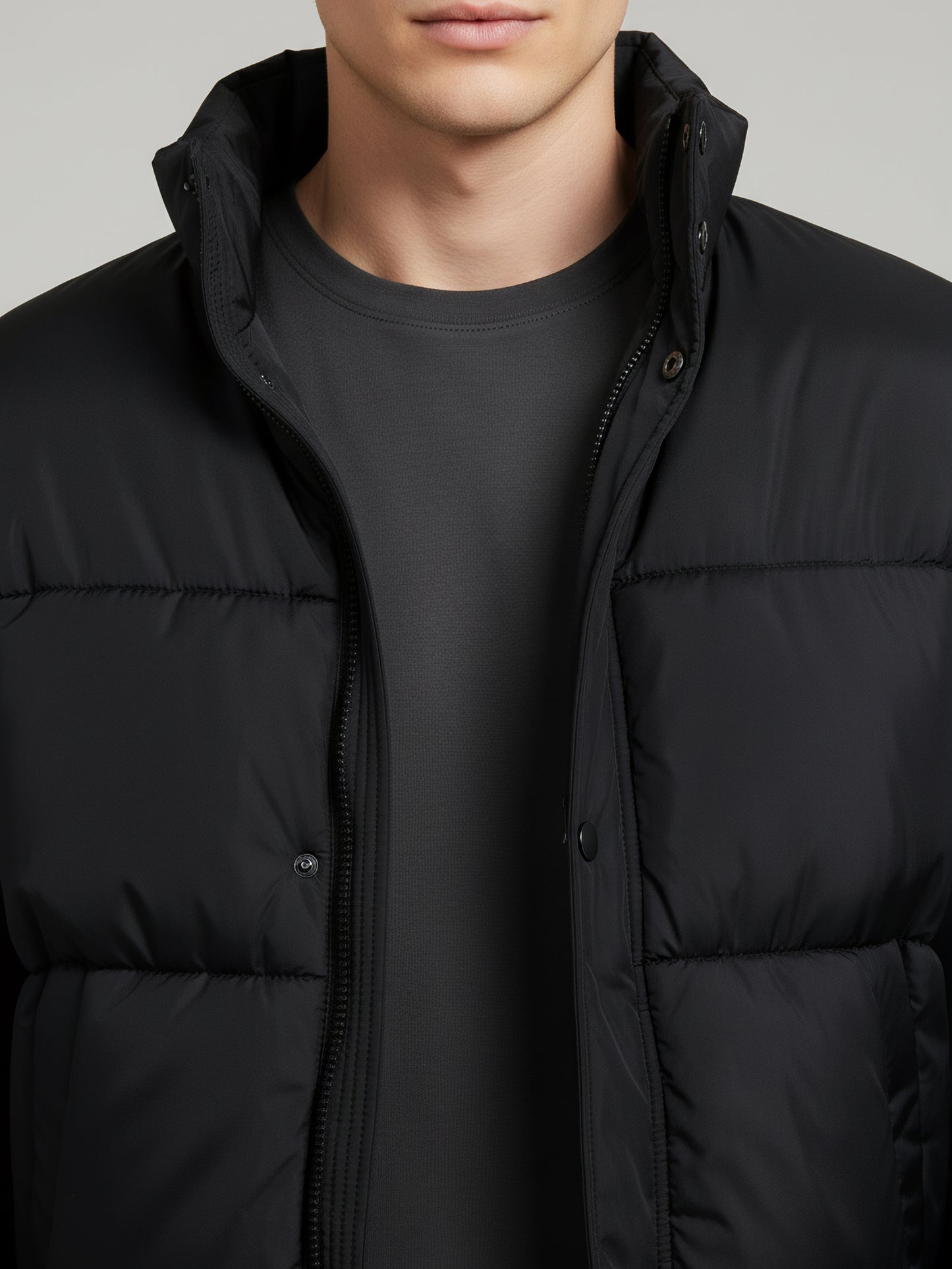 Celio* Men Black Solid Regular Fit Polyester Jackets