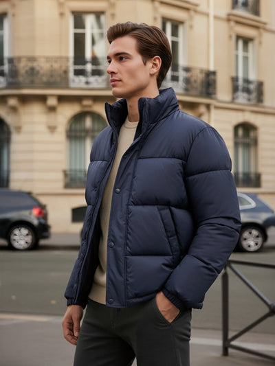 Celio* Men Blue Solid Regular Fit Polyester Jackets