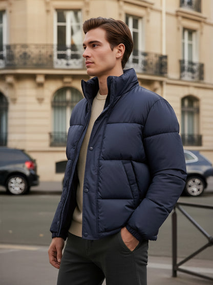 Celio* Men Blue Solid Regular Fit Polyester Jackets