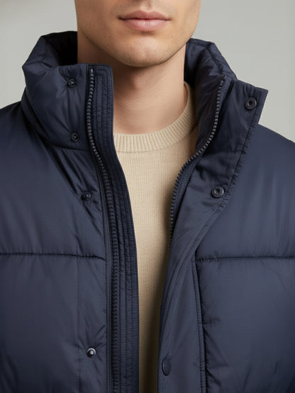 Celio* Men Blue Solid Regular Fit Polyester Jackets