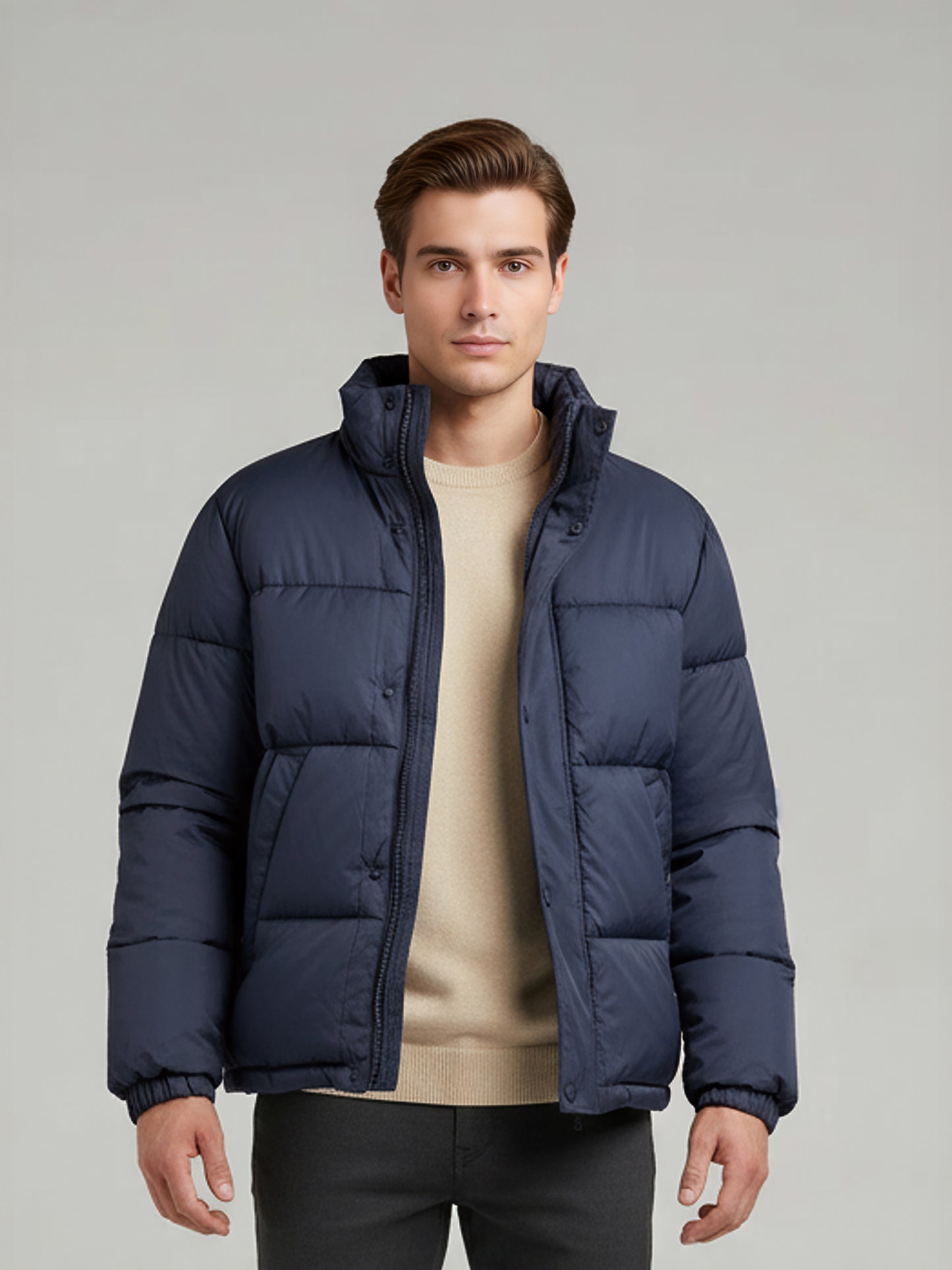 Celio* Men Blue Solid Regular Fit Polyester Jackets