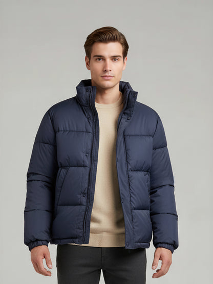 Celio* Men Blue Solid Regular Fit Polyester Jackets