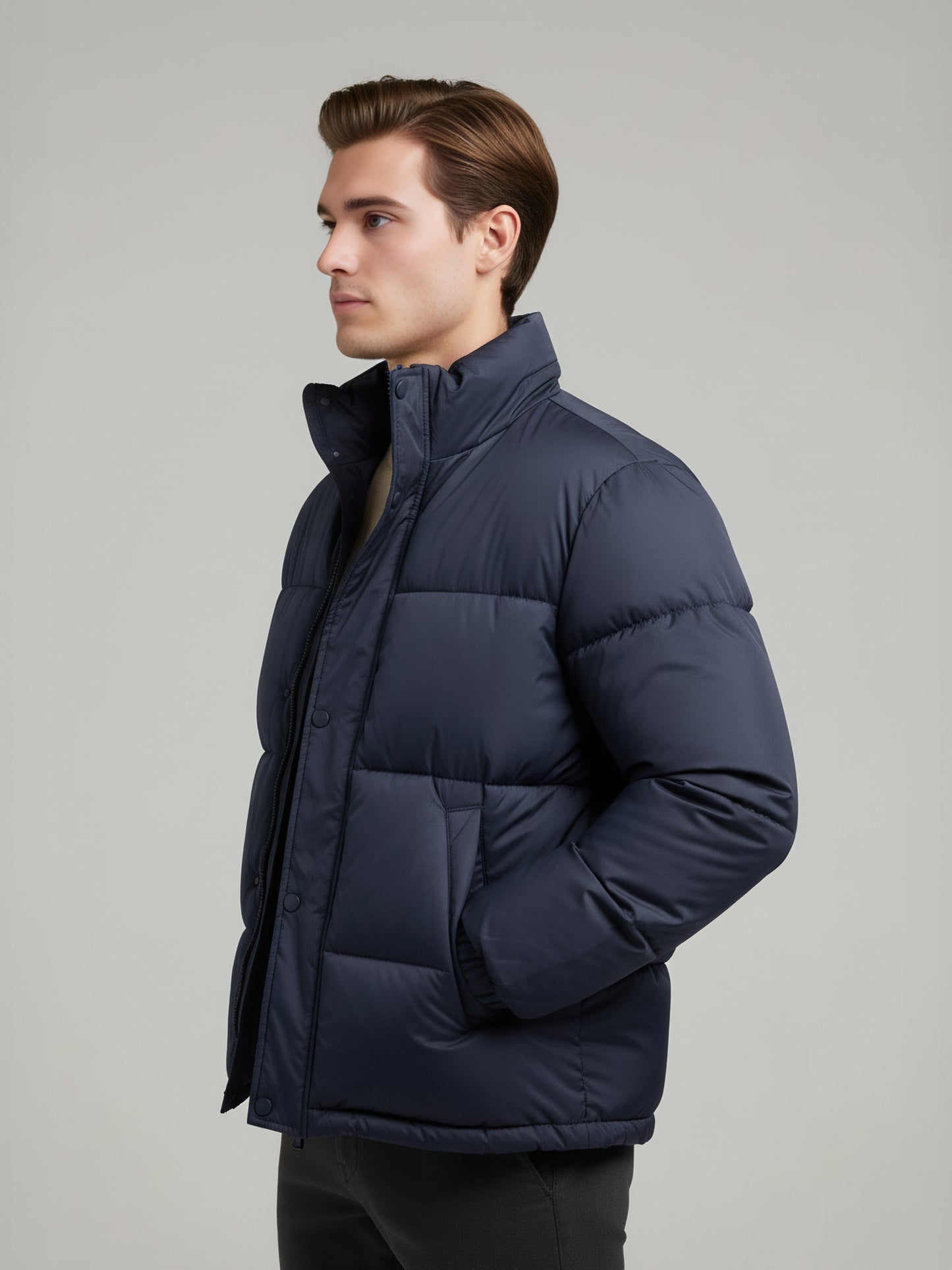 Celio* Men Blue Solid Regular Fit Polyester Jackets