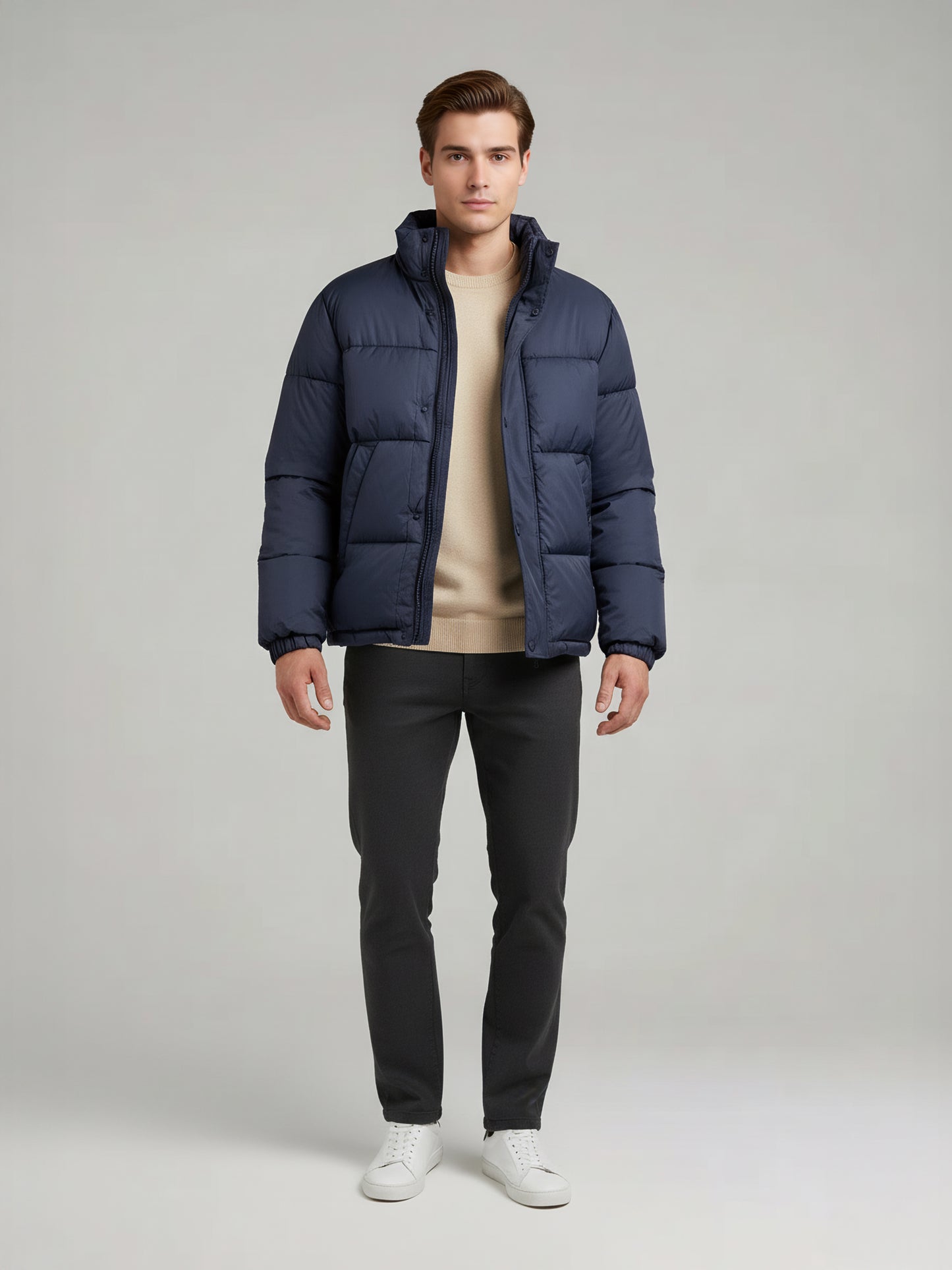 Celio* Men Blue Solid Regular Fit Polyester Jackets