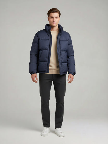 Celio* Men Blue Solid Regular Fit Polyester Jackets