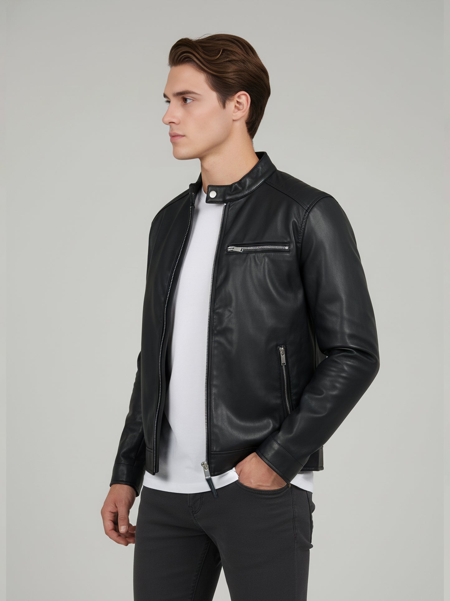 Celio Men Black Solid Regular Fit Polyester Jackets