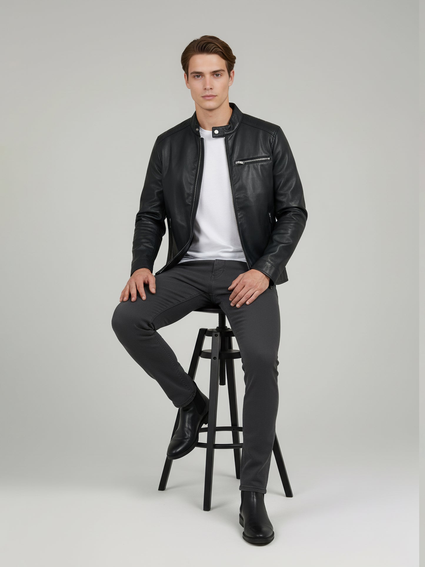 Celio Men Black Solid Regular Fit Polyester Jackets