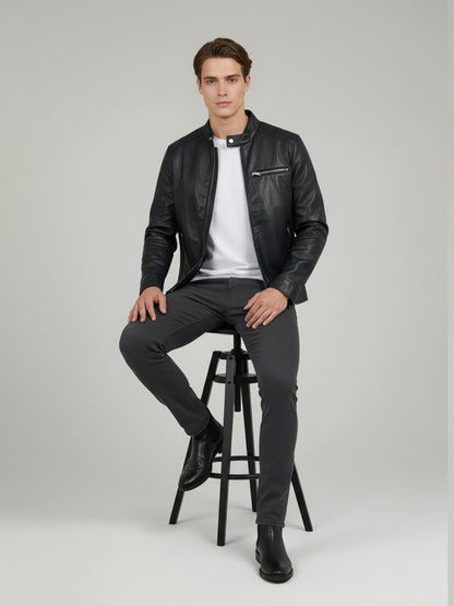 Celio Men Black Solid Regular Fit Polyester Jackets