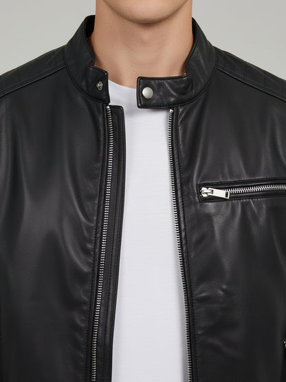 Celio Men Black Solid Regular Fit Polyester Jackets