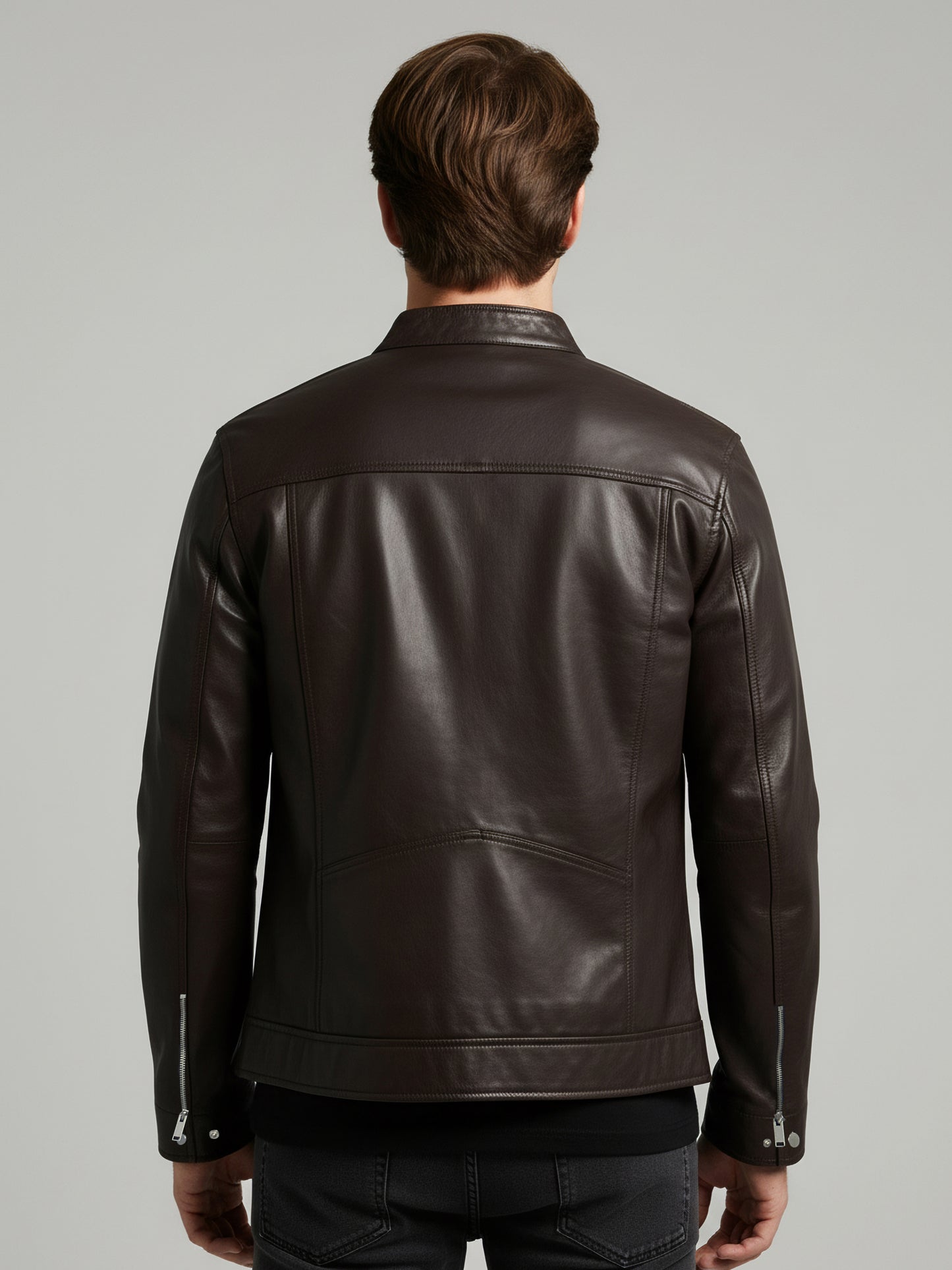 Celio* Men Brown Solid Regular Fit Polyester Jackets