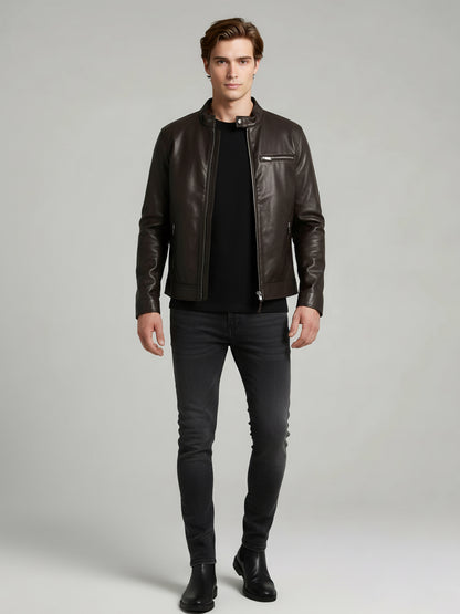 Celio* Men Brown Solid Regular Fit Polyester Jackets