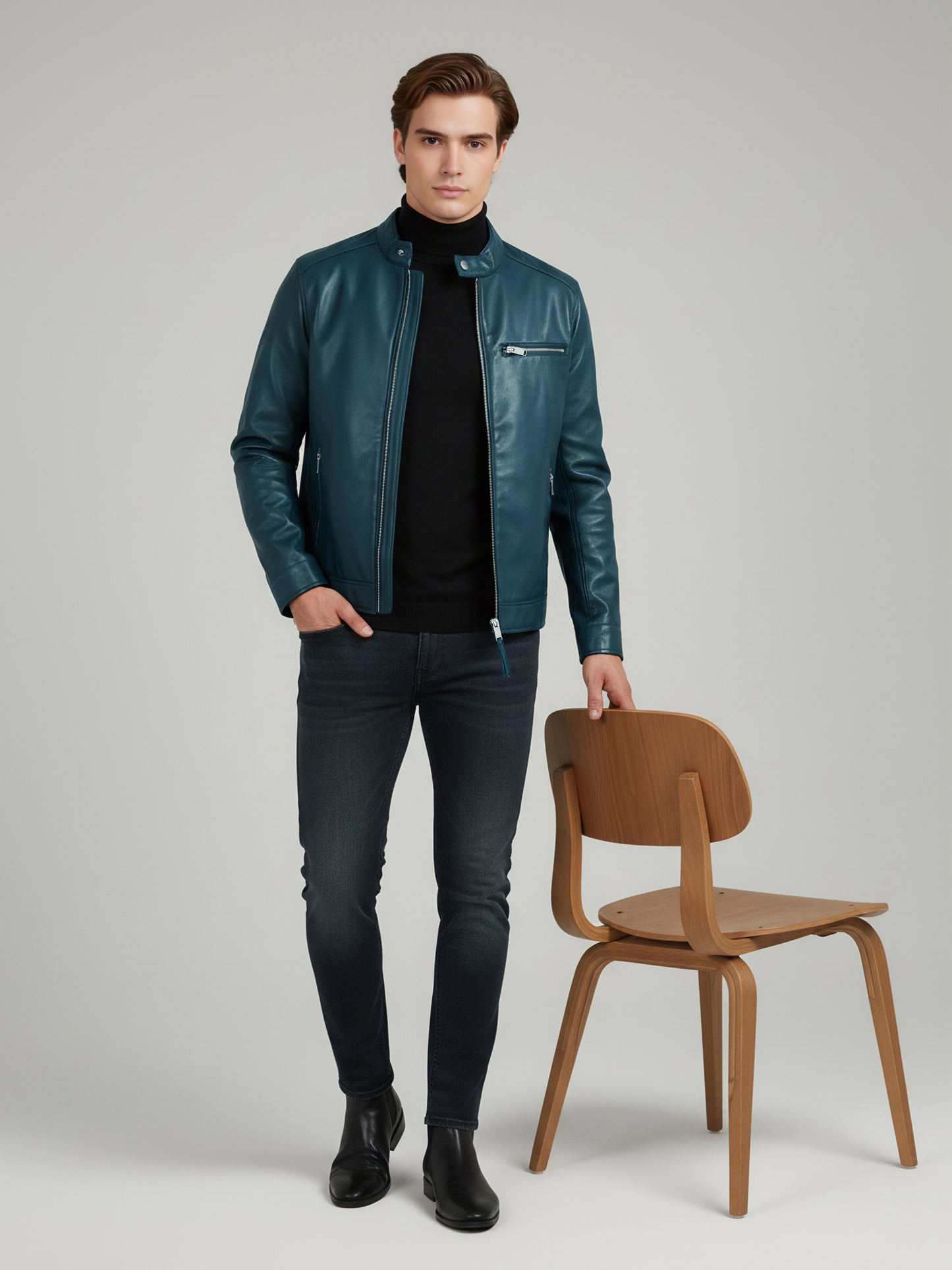 Celio* Men Green Solid Regular Fit Polyester Jackets