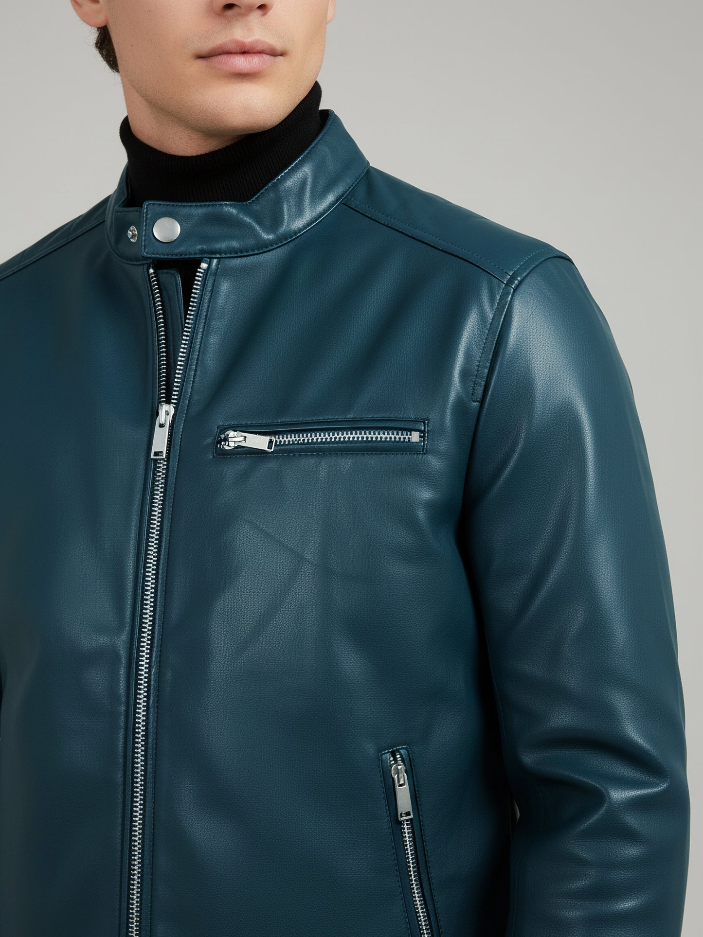 Celio* Men Green Solid Regular Fit Polyester Jackets