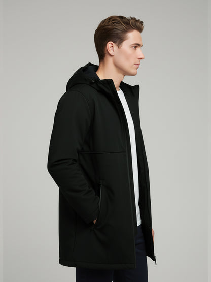 Celio Men Black Solid Regular Fit Polyester Jackets