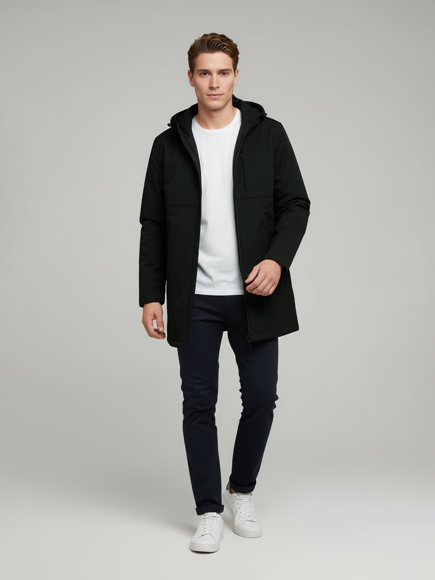 Celio Men Black Solid Regular Fit Polyester Jackets