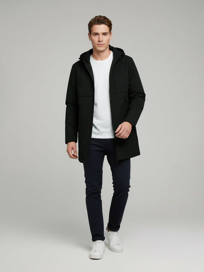 Celio Men Black Solid Regular Fit Polyester Jackets