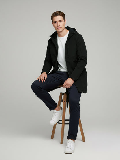 Celio Men Black Solid Regular Fit Polyester Jackets