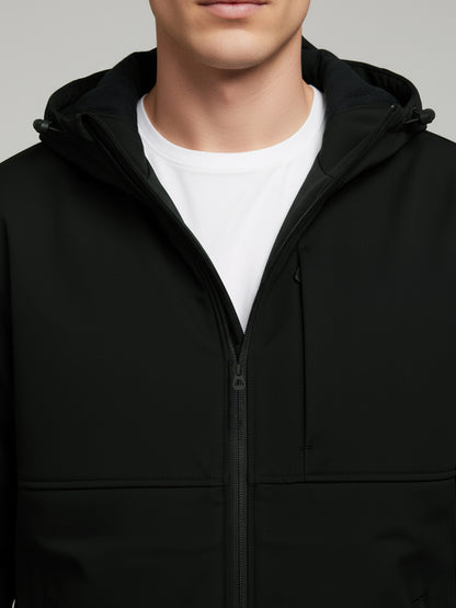 Celio Men Black Solid Regular Fit Polyester Jackets