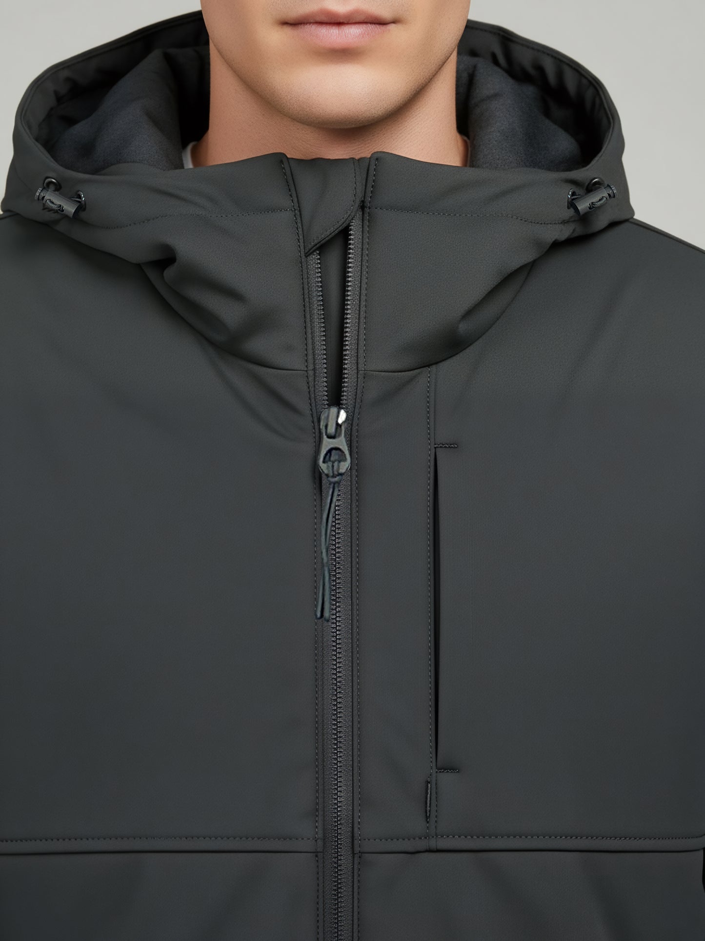 Celio Men Grey Solid Regular Fit Polyester Jackets