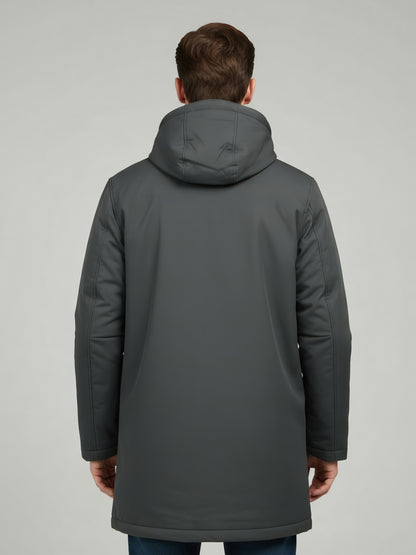 Celio Men Grey Solid Regular Fit Polyester Jackets