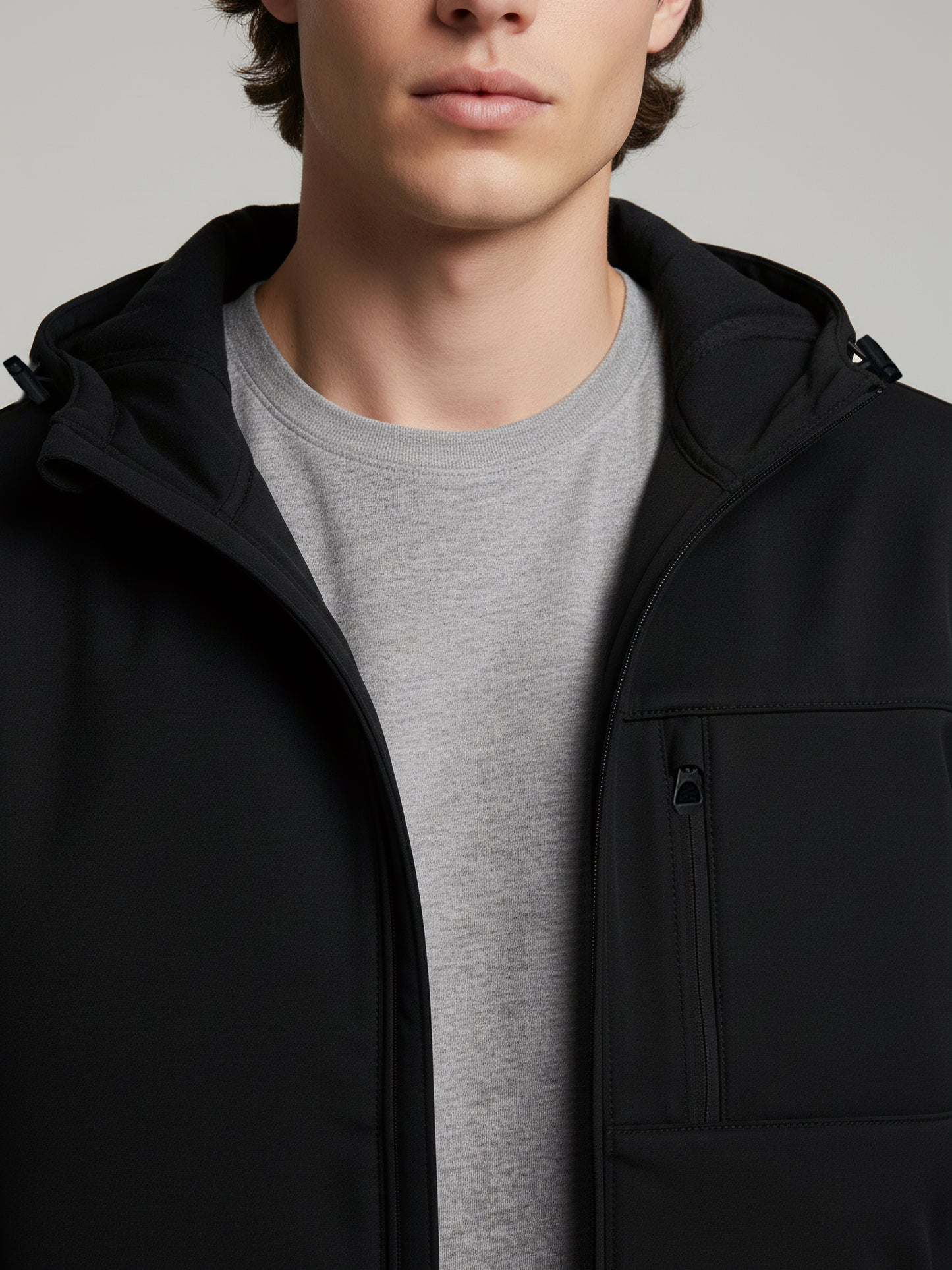 Celio Men Black Solid Regular Fit Polyester Jackets