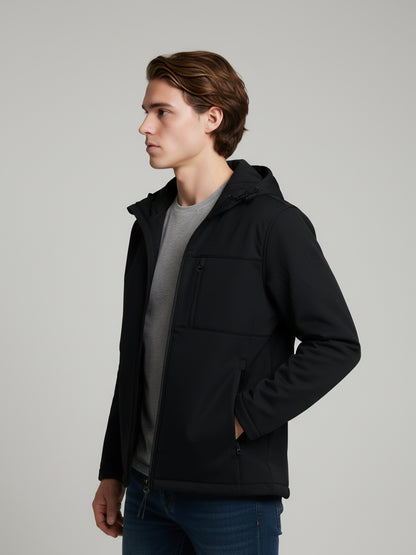 Celio Men Black Solid Regular Fit Polyester Jackets