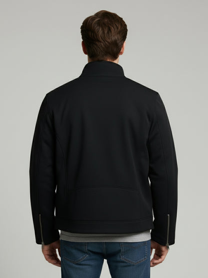 Celio Men Black Solid Regular Fit Polyester Jackets