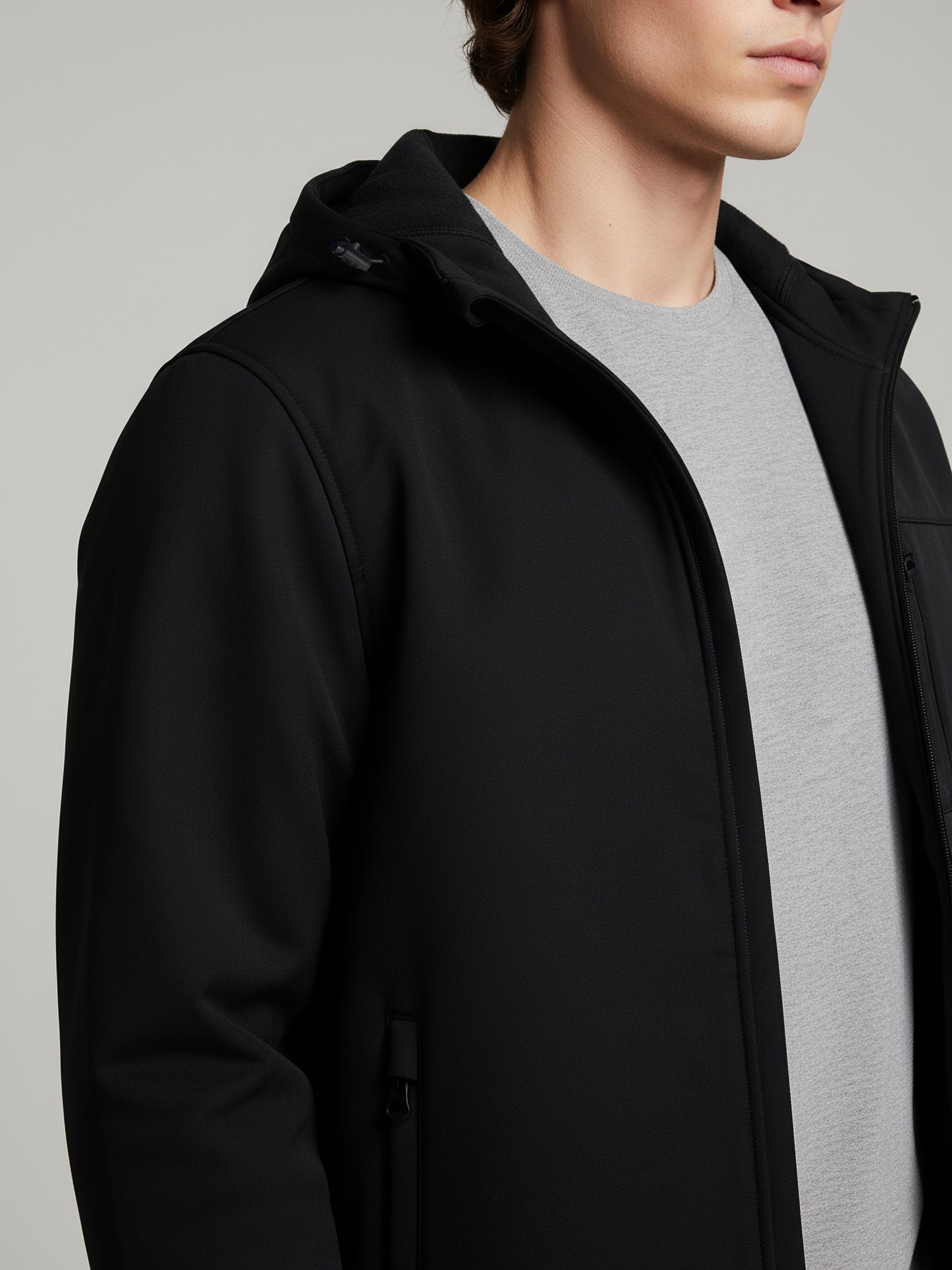 Celio Men Black Solid Regular Fit Polyester Jackets