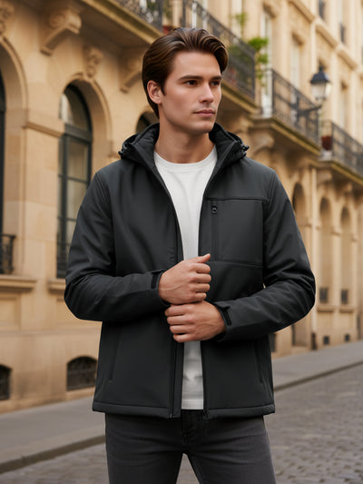 Celio* Men Grey Solid Regular Fit Polyester Jackets